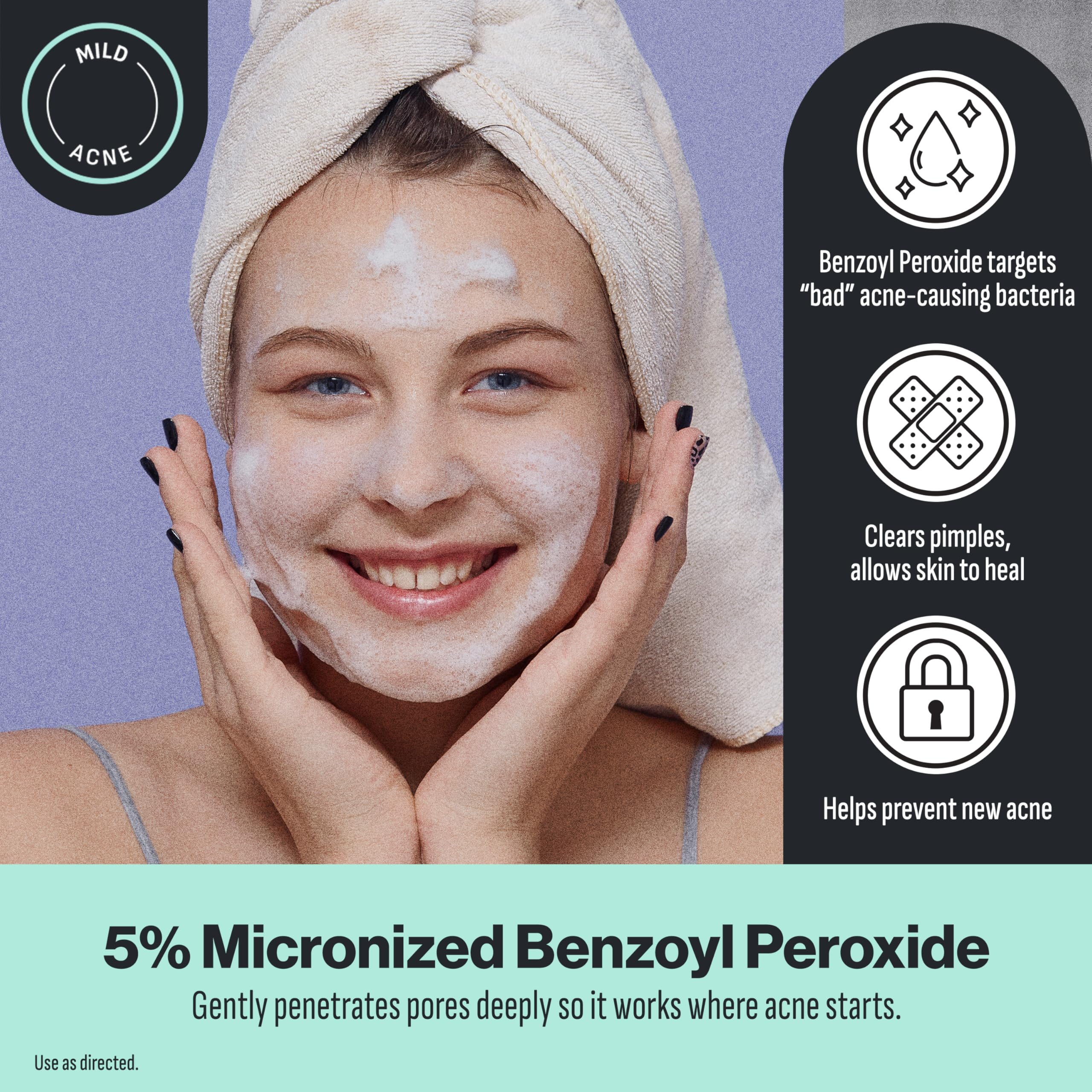 Oxy disco limpiador suave, hidrata tras la exfoliación.