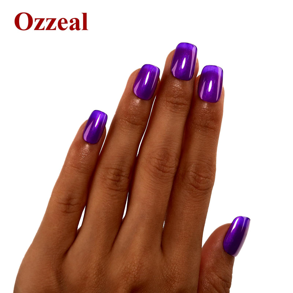 Ozzeal Uñas con brillo perlado destacan con acabado elegante