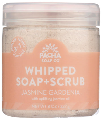 Pacha Soap Co Jazmín Gardenia Jabón Batido en bote, hidratación suave para la piel diaria