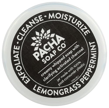 Pacha Soap envase de 8 onzas, cómodo para uso regular.