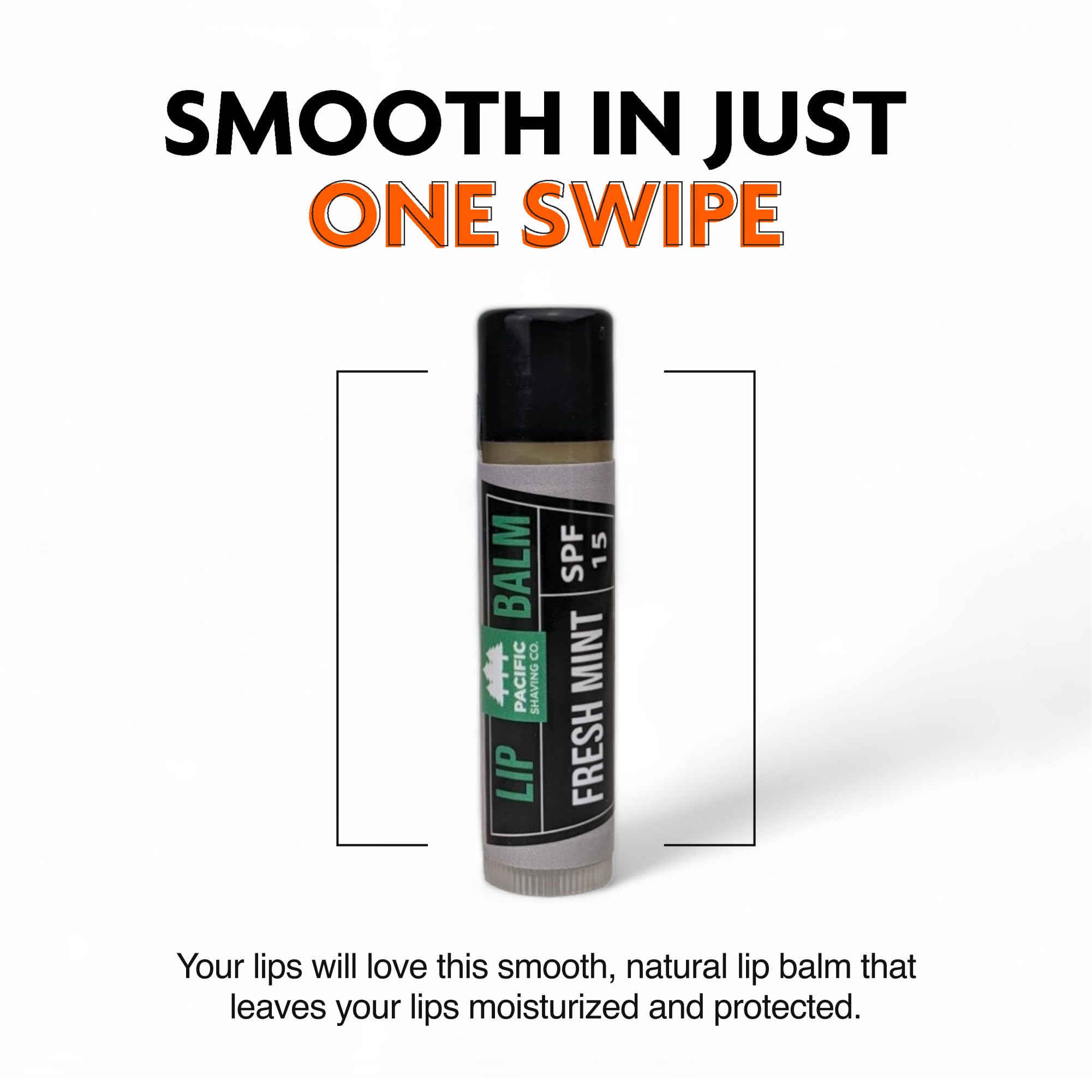 Pacific Shaving Company bálsamo-labial vegano para labios suaves.