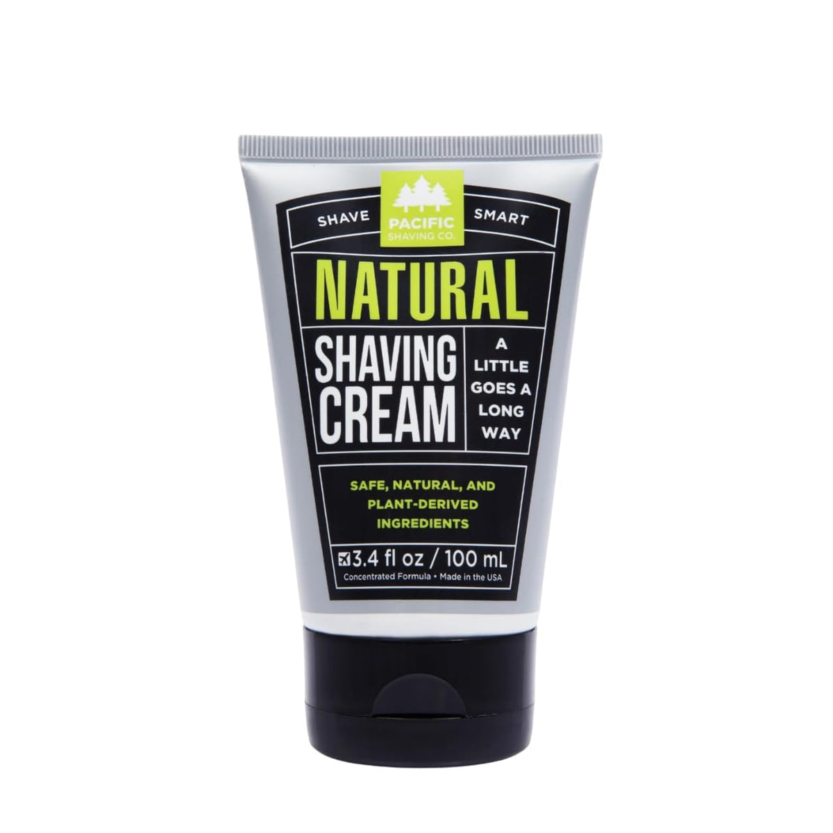 Pacific Shaving Company crema-afeitar natural, textura suave para piel sensible
