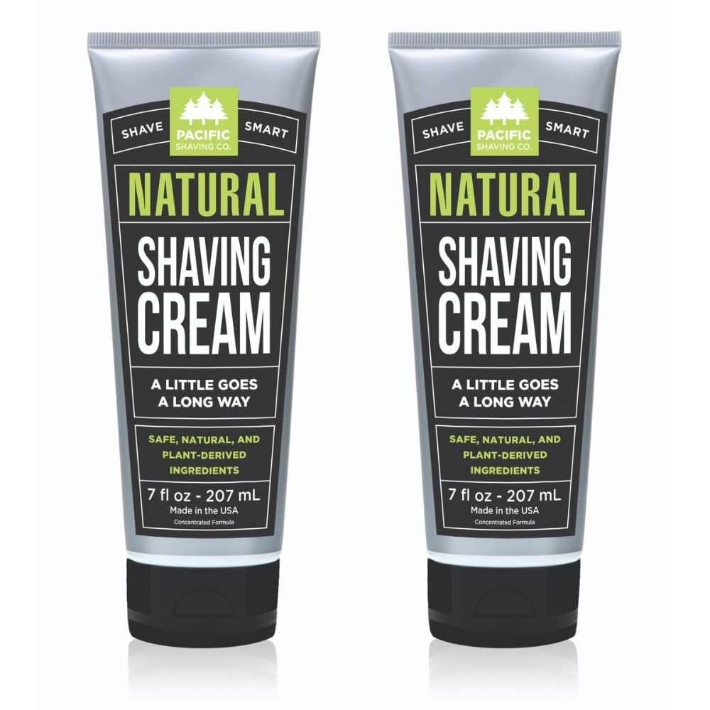 Flacon Pacific Shaving Company creme de rasage naturelle au karité, hydratation légère.