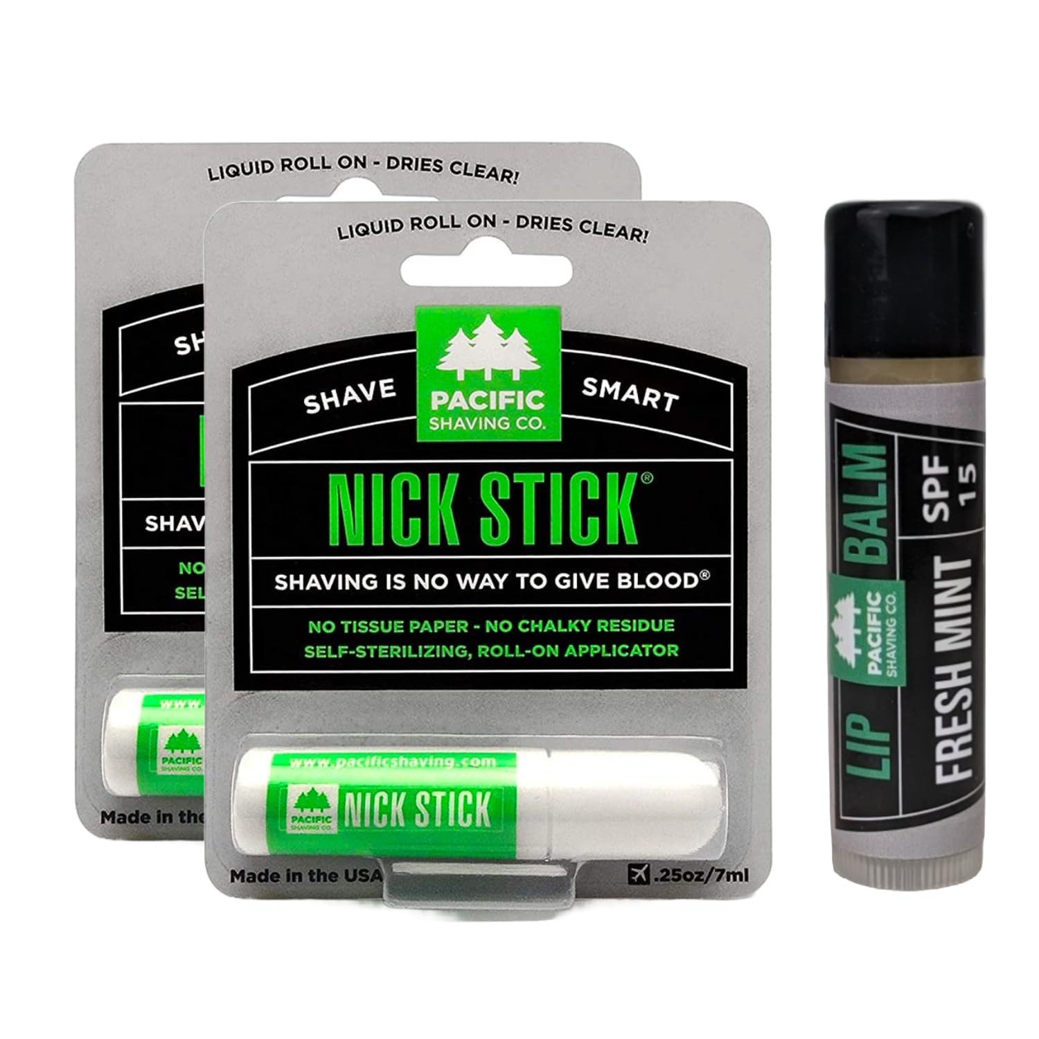 Long Razor Nick Pacific Shaving Company: Conjunto Nick Stick + Bálsamo Labial Menta SP ...