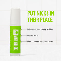 Nick Stick con aplicador roll-on seco y claro para uso diario.