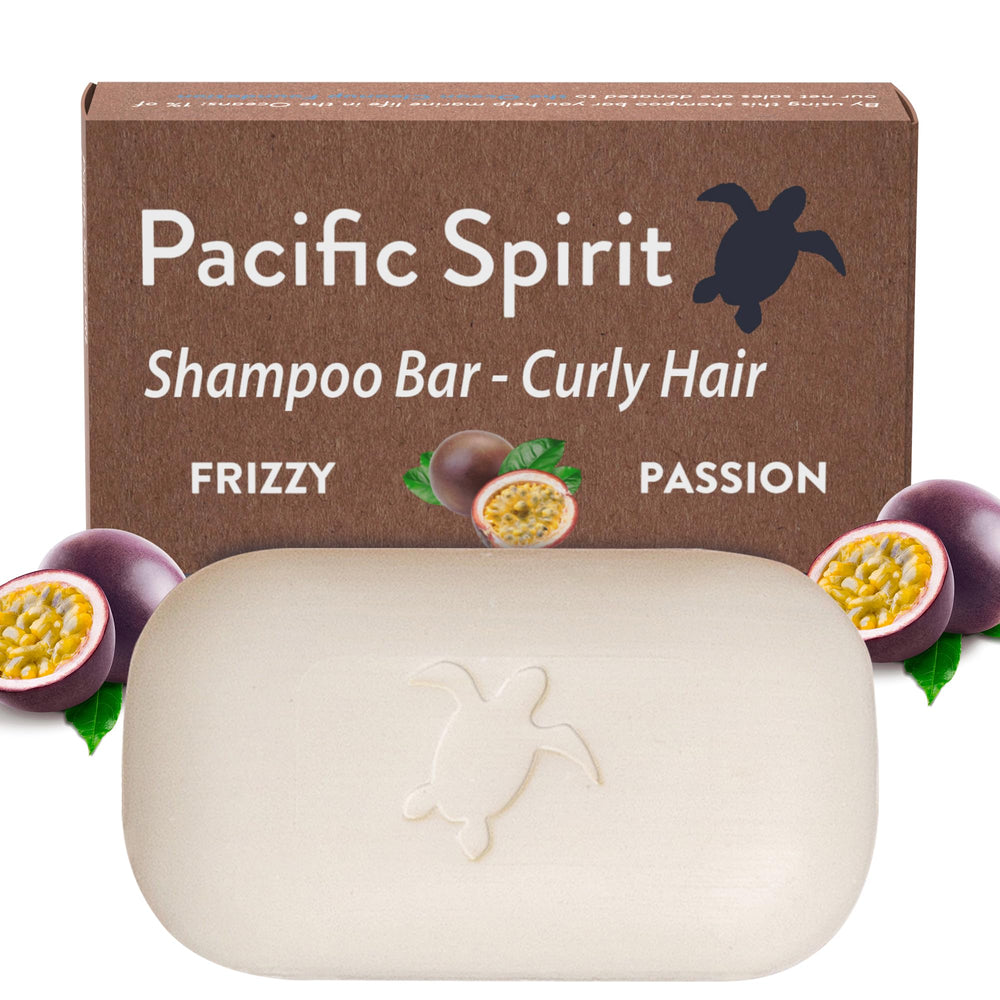 Pacific Spirit barra champú para cabello rizado, definición y control del encrespamiento.