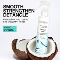 Pacifica Acondicionador sin enjuague leche de coco para cabello ligero y manejable.