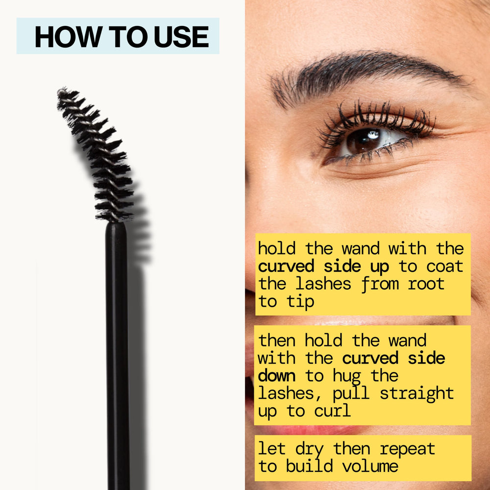 Pacifica Activist Curling Mascara, resina vegetal para fijar el rizo de pestañas.