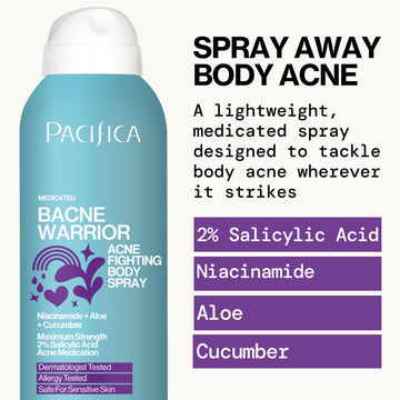 Pacifica Bacne Warrior envase-6oz: tamaño práctico