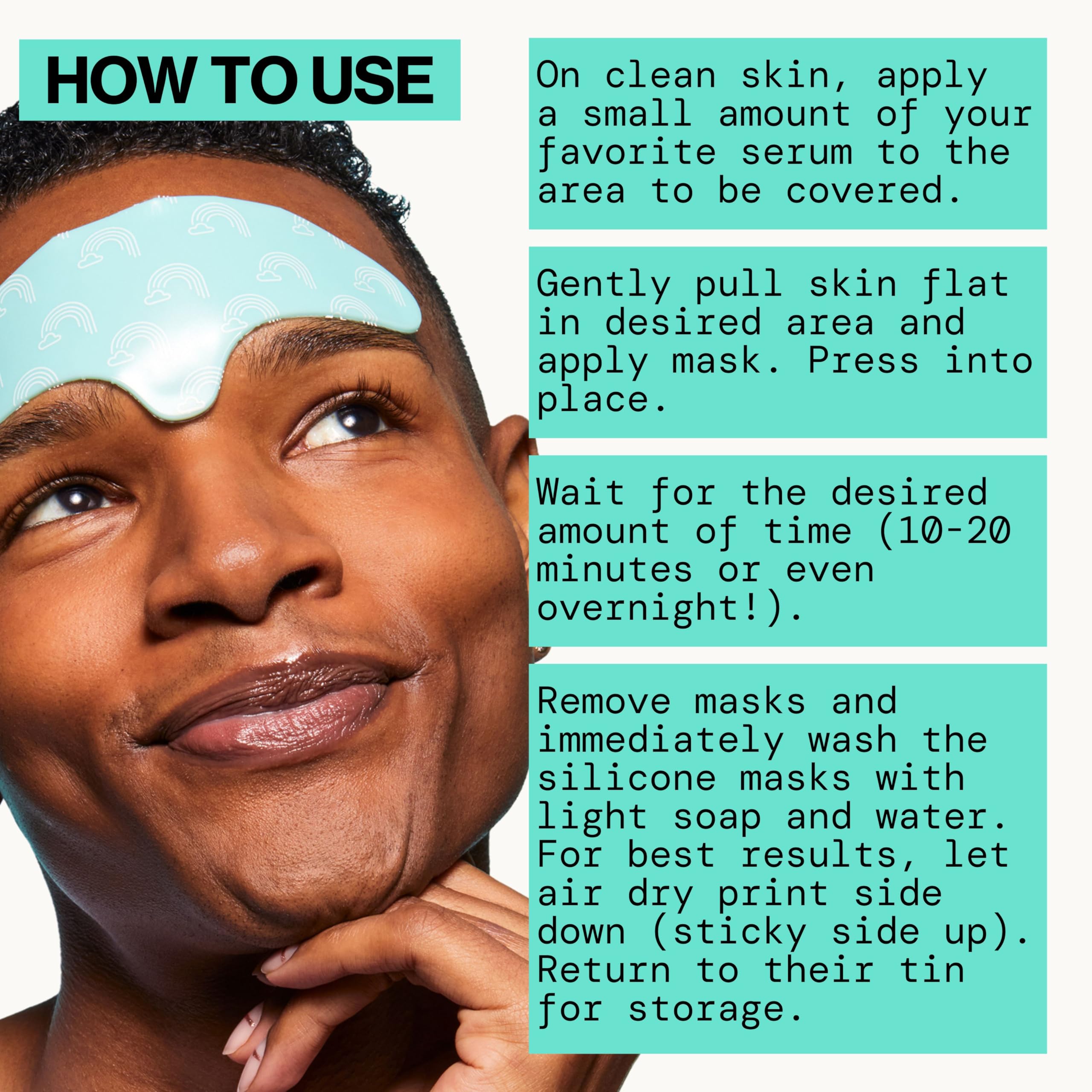 Pacifica Brow Mask fácil de limpiar y cuidar después de cada uso