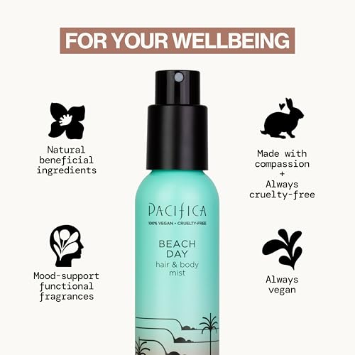 Pacifica bruma para cabello y cuerpo, aroma delicado para uso diario