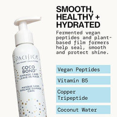 Cabello dañado mejora elasticidad con Pacifica Coco Bond.