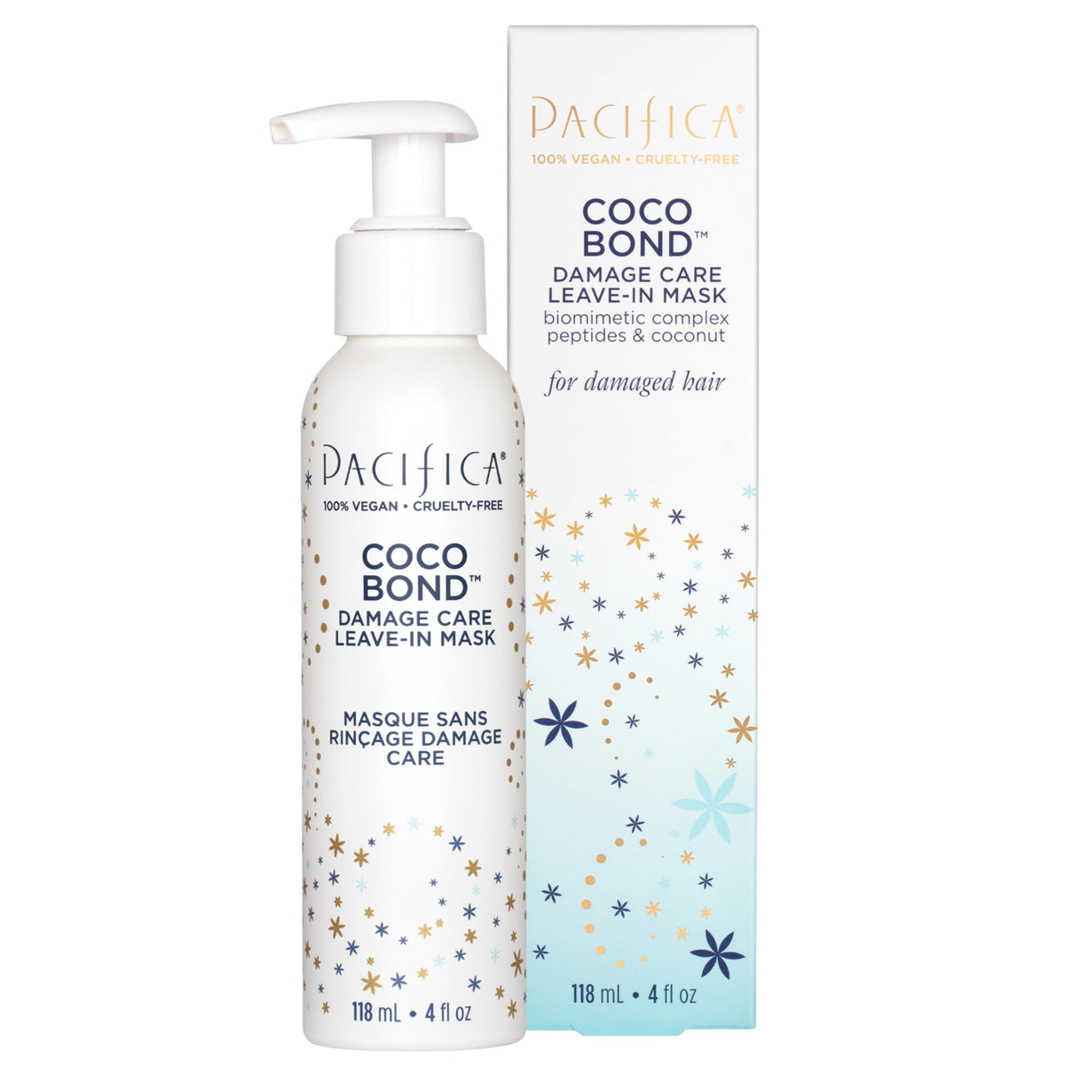 Pacifica Coco Bond mascarilla reparación extrema para cabello dañado por químicos.