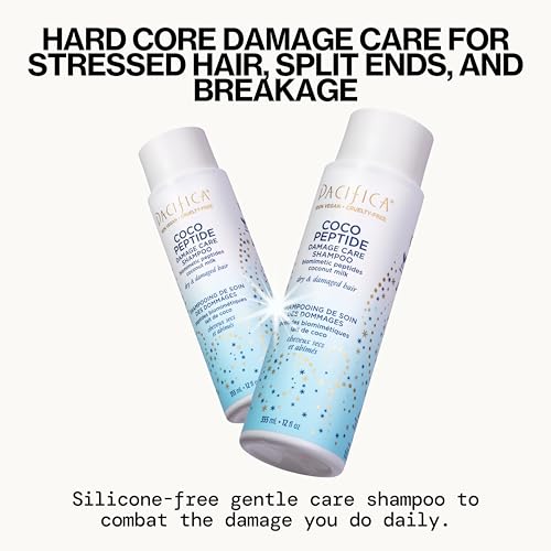 Pacifica Coco Peptide Damage Care Champú: espuma cremosa que limpia sin perder color.