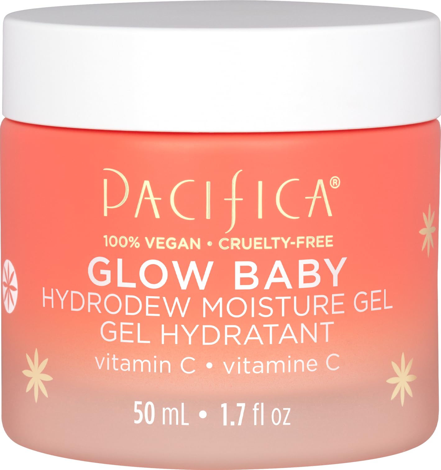 Pacifica Glow Baby Hydrodew Gel en botella para una piel más luminosa.