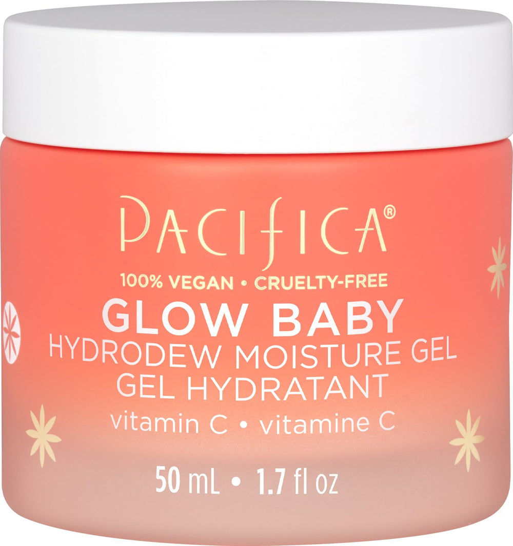 Pacifica Glow Baby Hydrodew Gel en botella para una piel más luminosa.