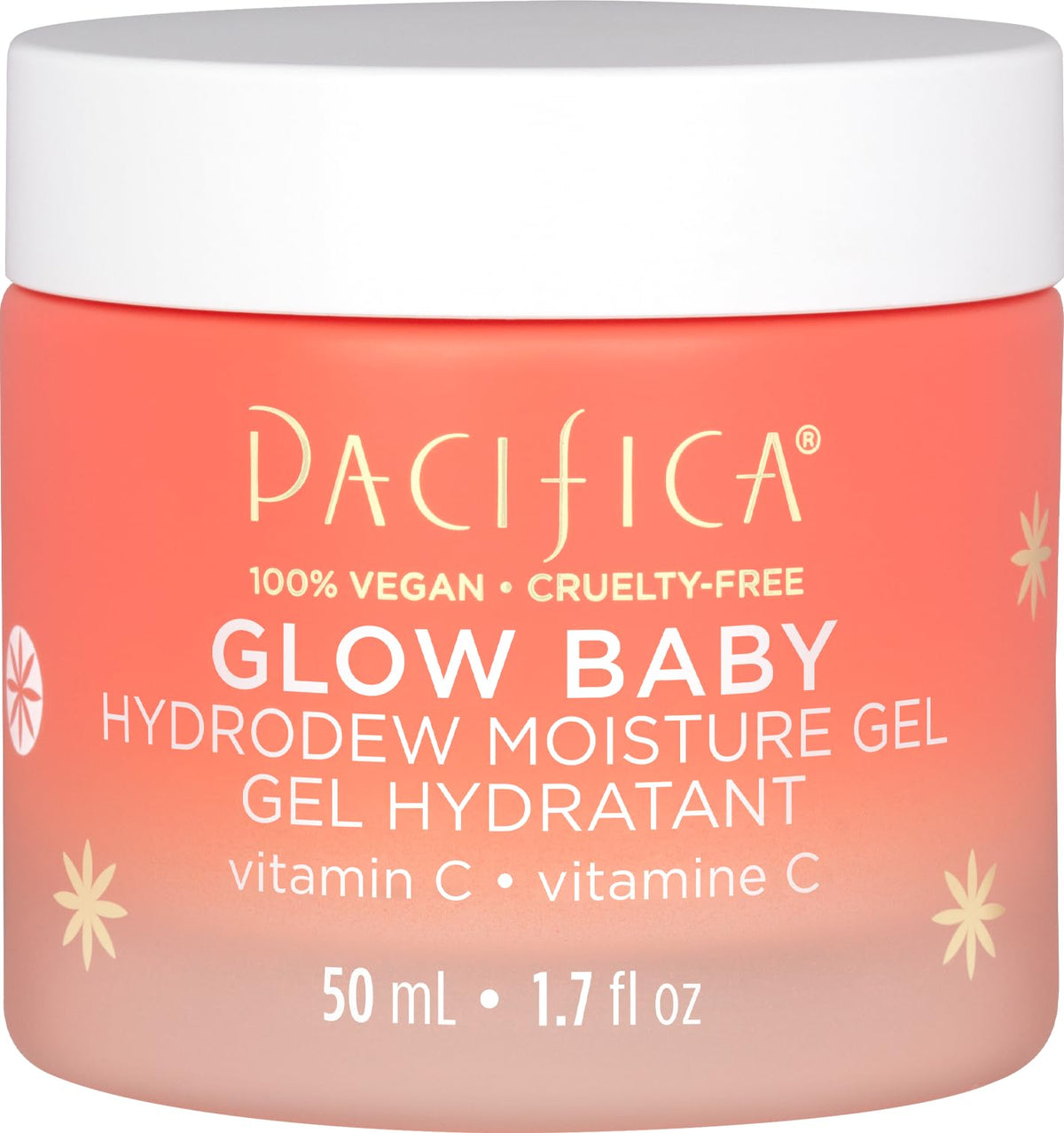 Pacifica Glow Baby Hydrodew Gel en botella para una piel más luminosa.