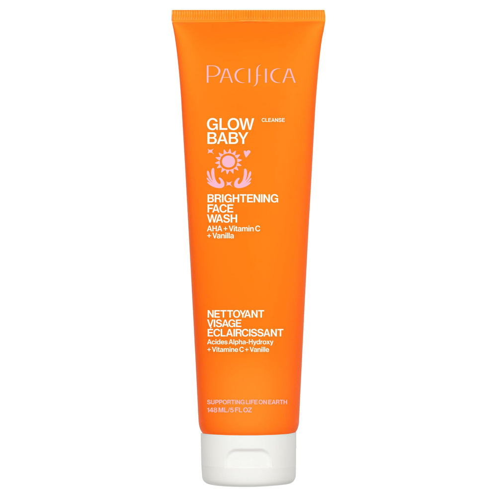 Pacifica Glow Baby limpia el rostro para un brillo suave durante el día.