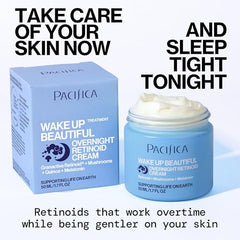 Pacifica hialuronico hidratación nocturna para piel seca.