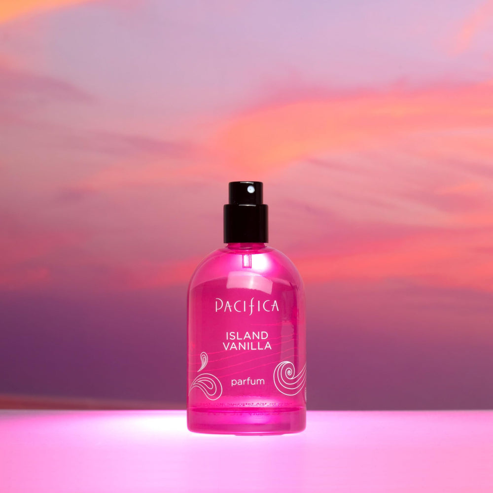 Pacifica Island Vanilla: uso diario con aroma envolvente durante todo el día.