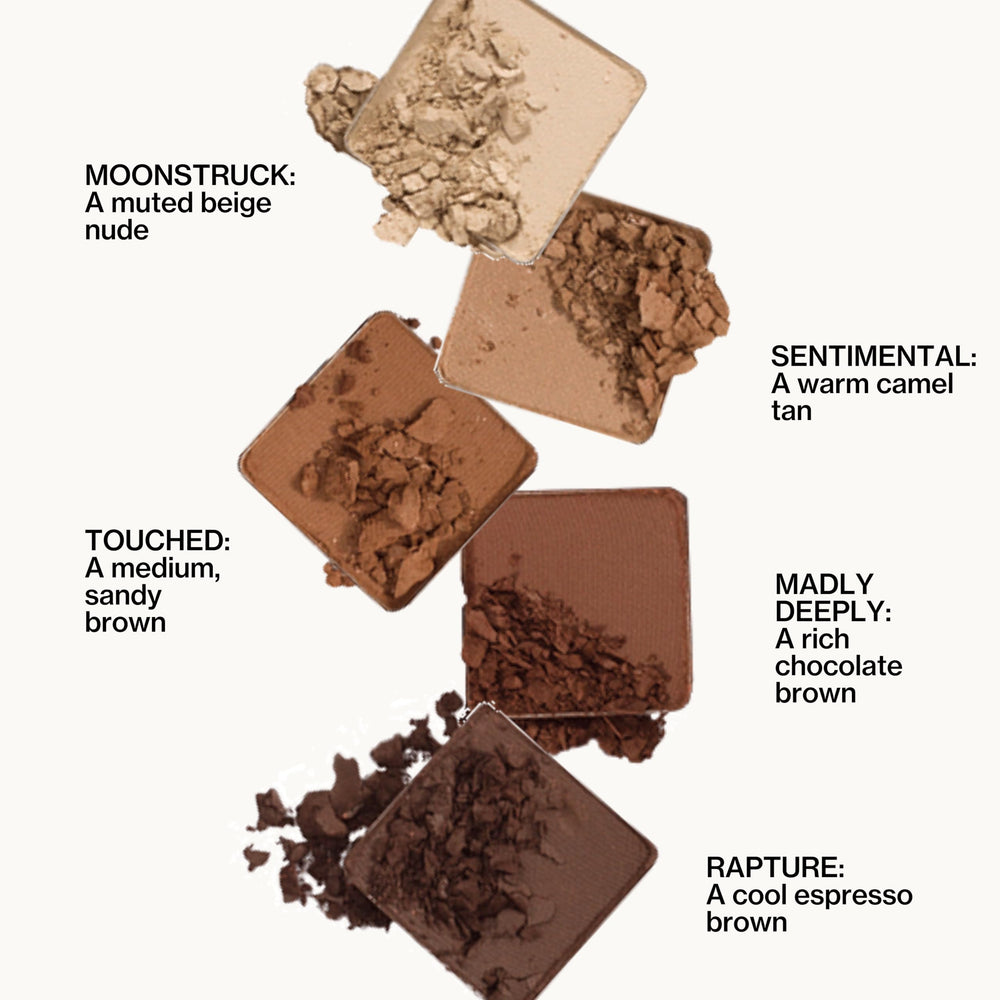 Envase reciclable de la paleta Pacifica Pink Nudes, packaging consciente.