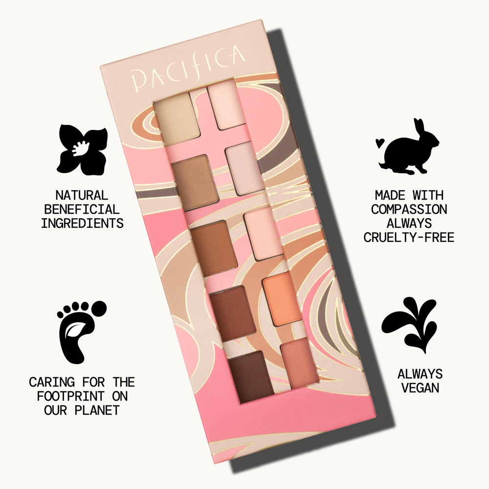 Sombra rose dorado satinada Pacifica Pink Nudes aporta brillo suave.