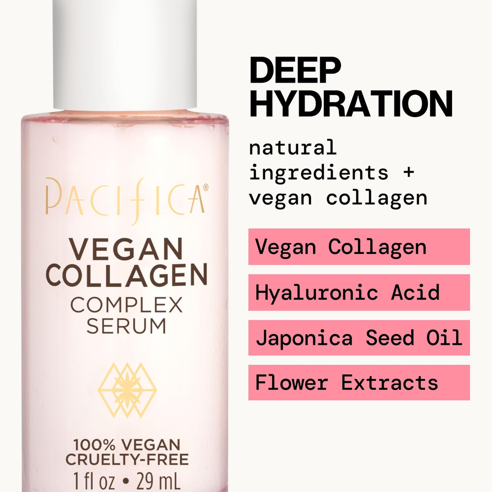 Envase de vidrio del serum Pacífica, opción sostenible y reciclable.