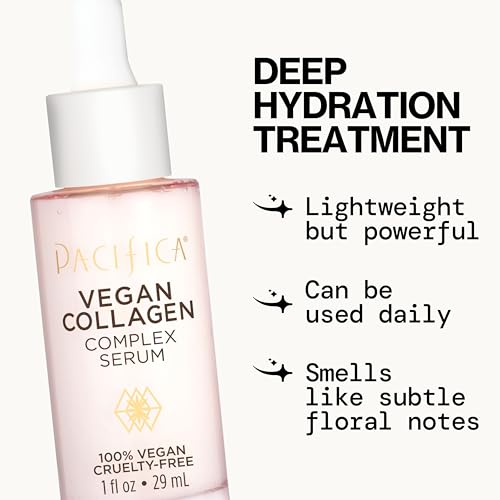 Textura ligera del serum Pacífica, absorción rápida y piel suave.