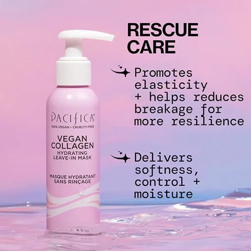 Pacifica mascarilla vegana con textura cremosa para desenredar y suavizar el cabello.