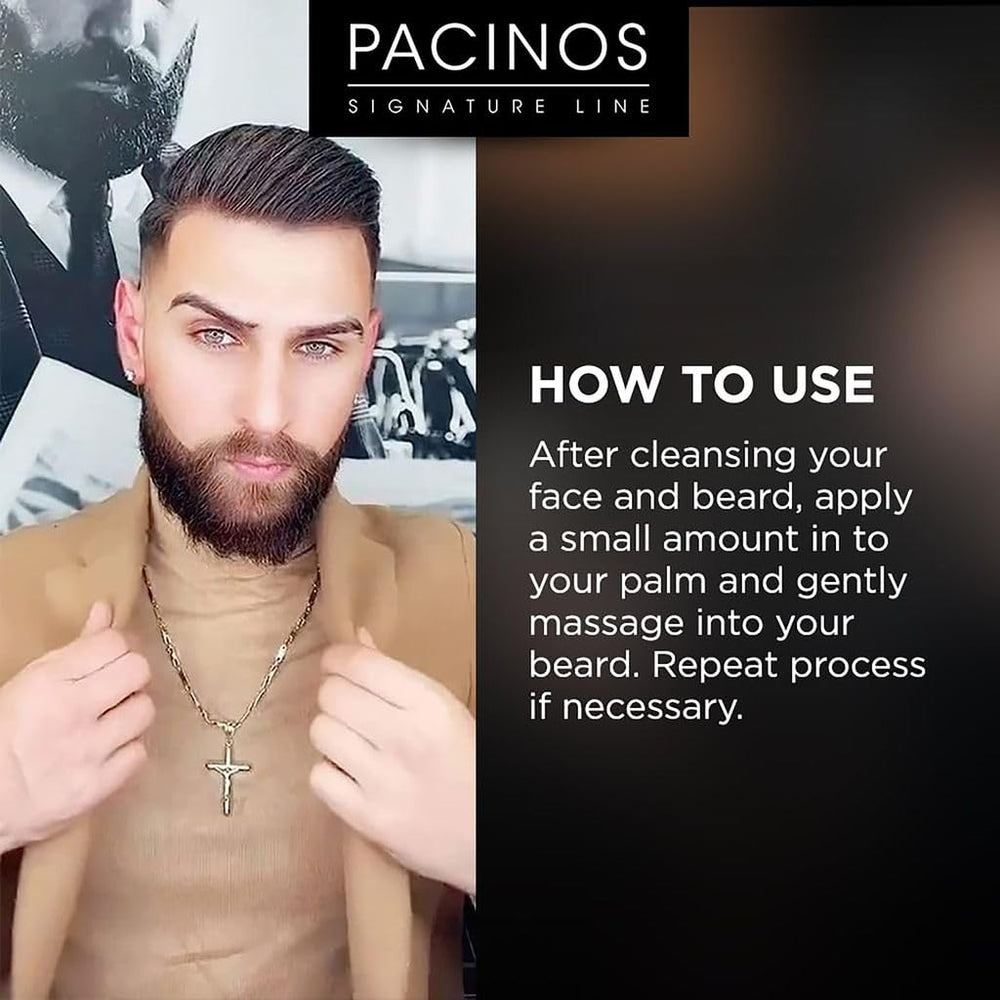 Pacinos aceite impulsa crecimiento de la barba con resultados visibles.