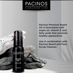 Pacinos aplicación en barba con masaje para textura suave.