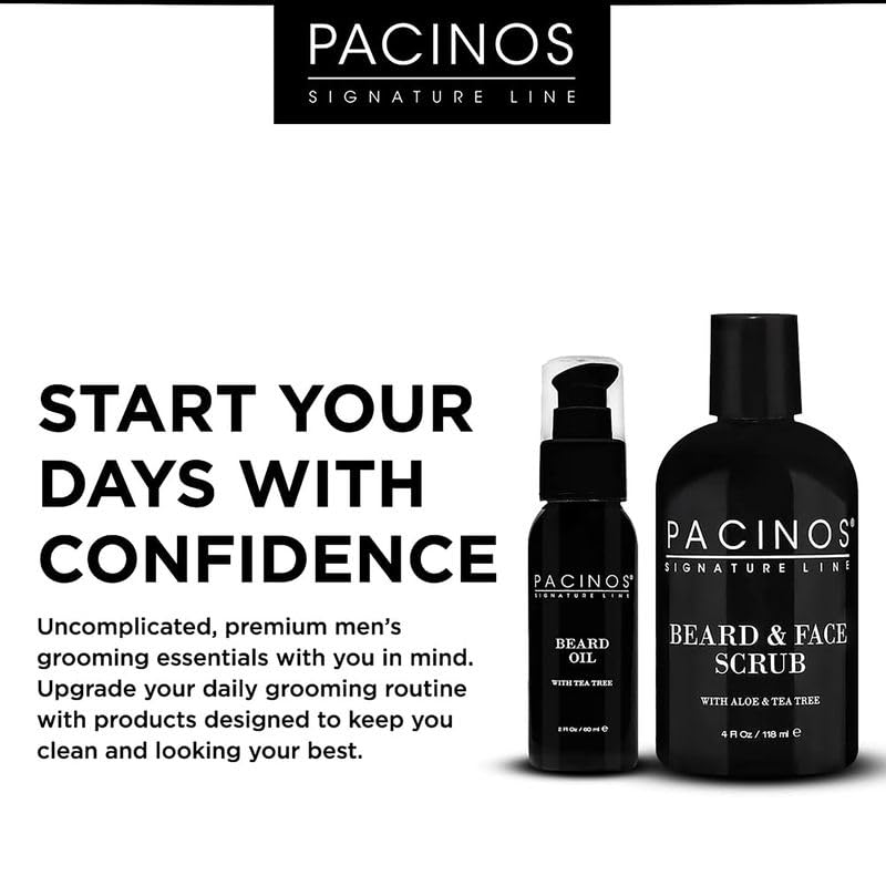 Pacinos aceite para barba reduce frizz y suaviza el vello.