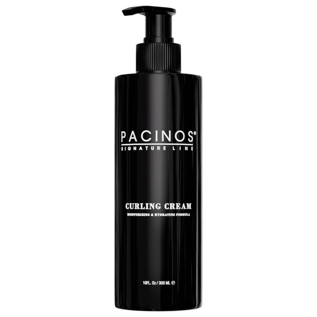Pacinos Curling Cream texture close-up reveals creamy, easily spreadable consistency.