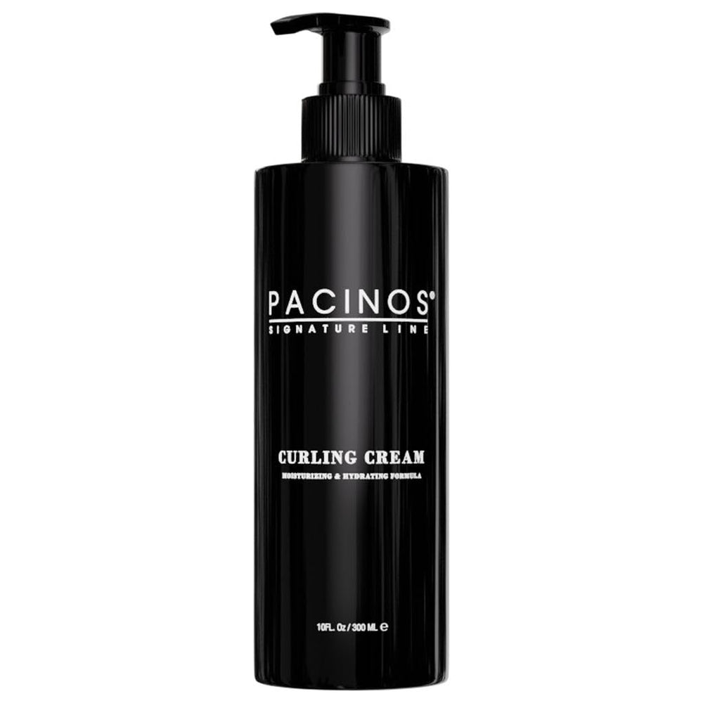 Pacinos Curling Cream texture close-up reveals creamy, easily spreadable consistency.