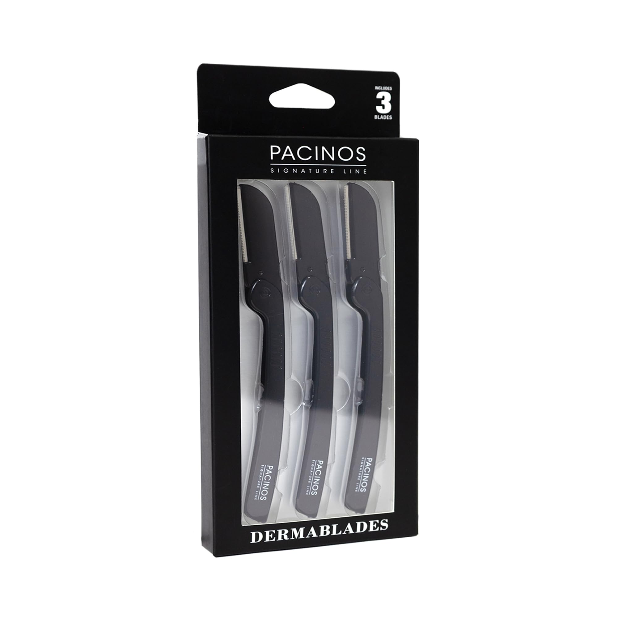 Pacinos Derma Blades: cuchillas de acero inoxidable para afeitado preciso.