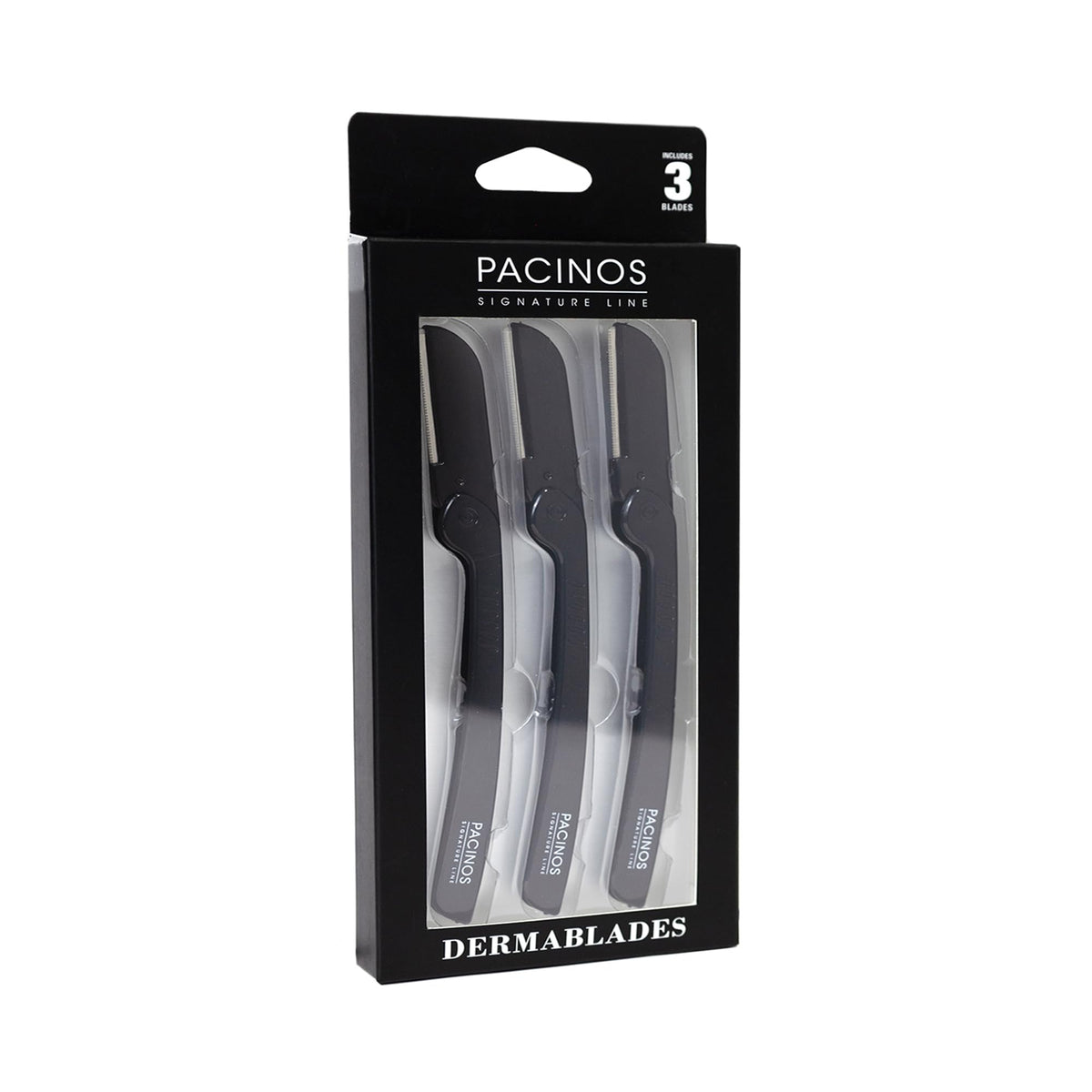 Pacinos Derma Blades: cuchillas de acero inoxidable para afeitado preciso.