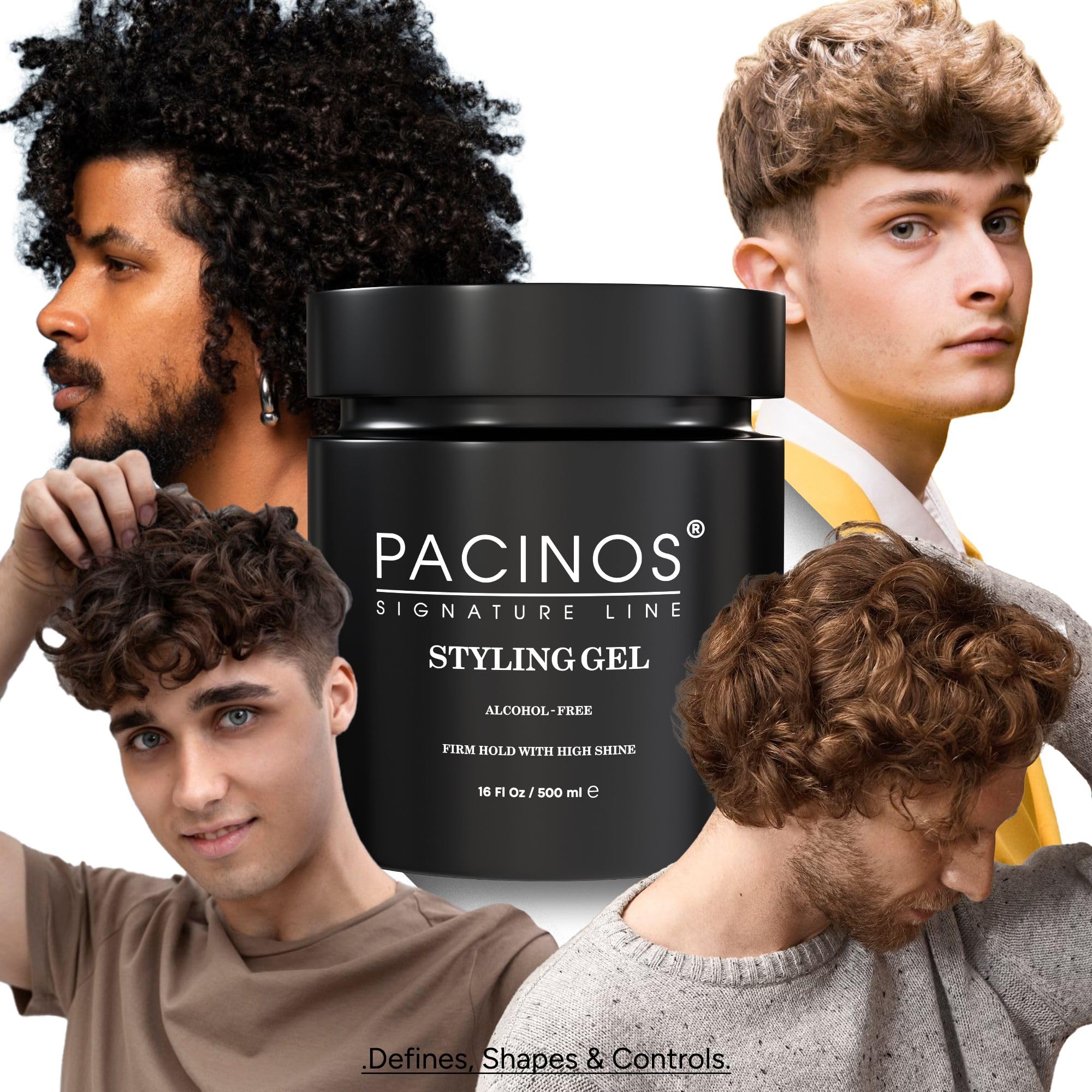 Pacinos gel para cabello, peinado diario con control suave y efectivo.