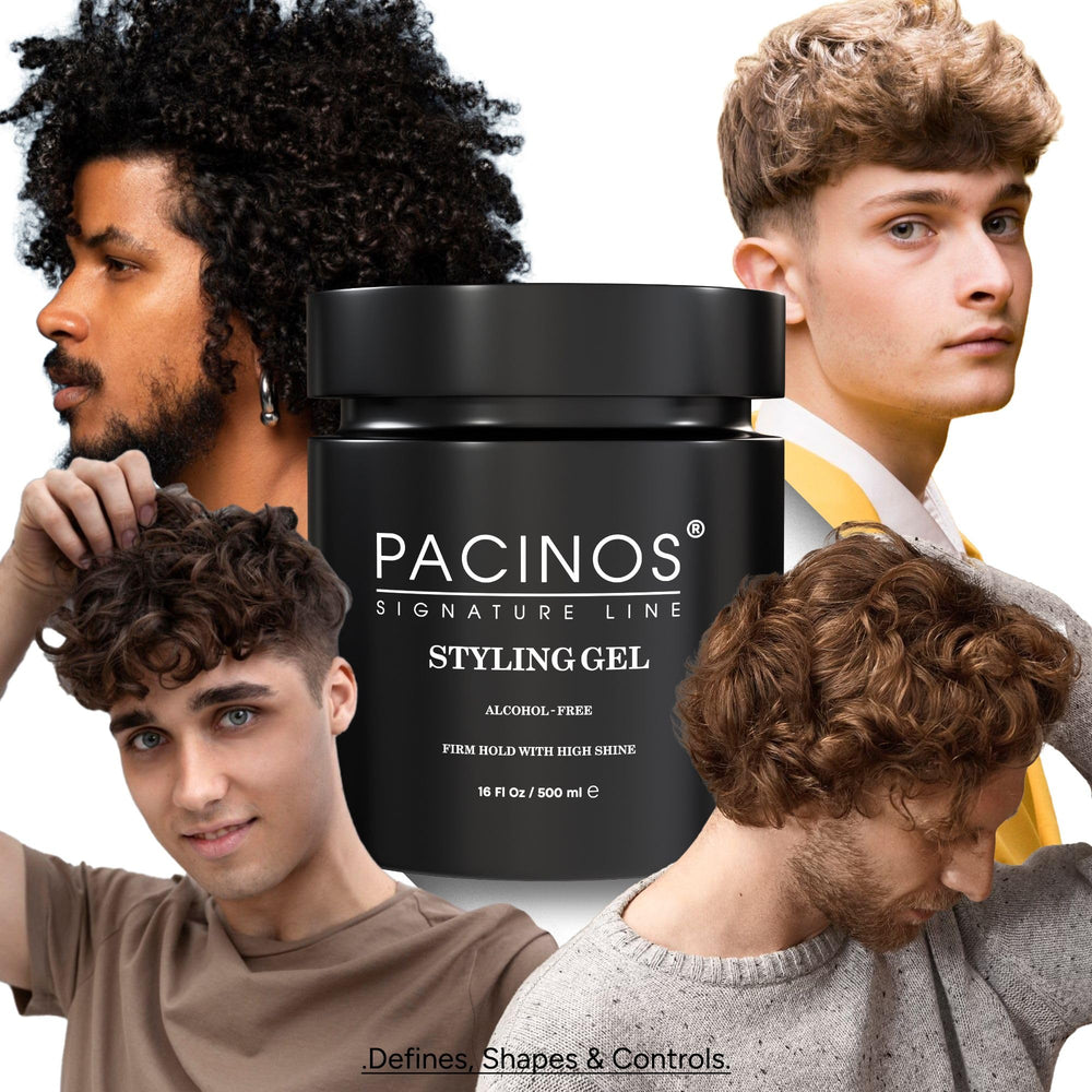 Pacinos gel para cabello, peinado diario con control suave y efectivo.