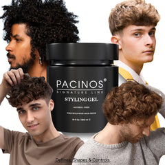 Pacinos gel para cabello, peinado diario con control suave y efectivo.
