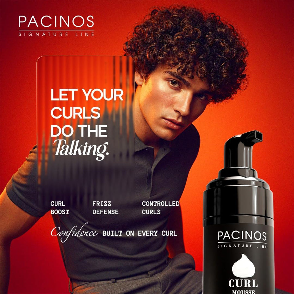 Pacinos Signature Line Mousse fijación flexible con movimiento natural.
