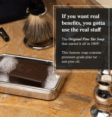 Packer's Pine Tar Soap, aroma a pino, deja la piel hidratada.
