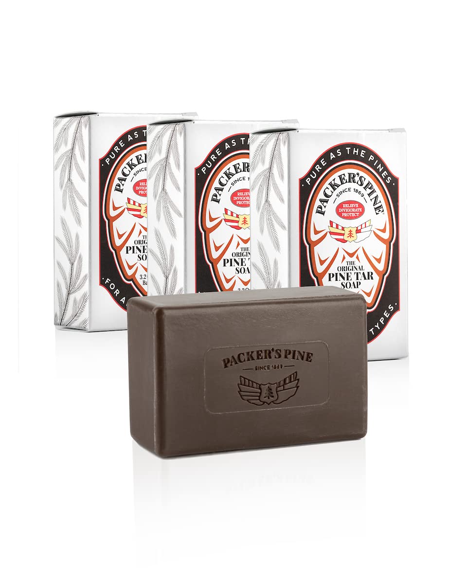 Jabón Packer's Pine Tar: barra original, aroma auténtico para piel sensible.