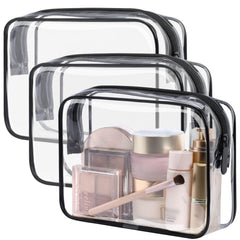 Packism neceser transparente de 3 piezas medianas para cosméticos organizados en viajes