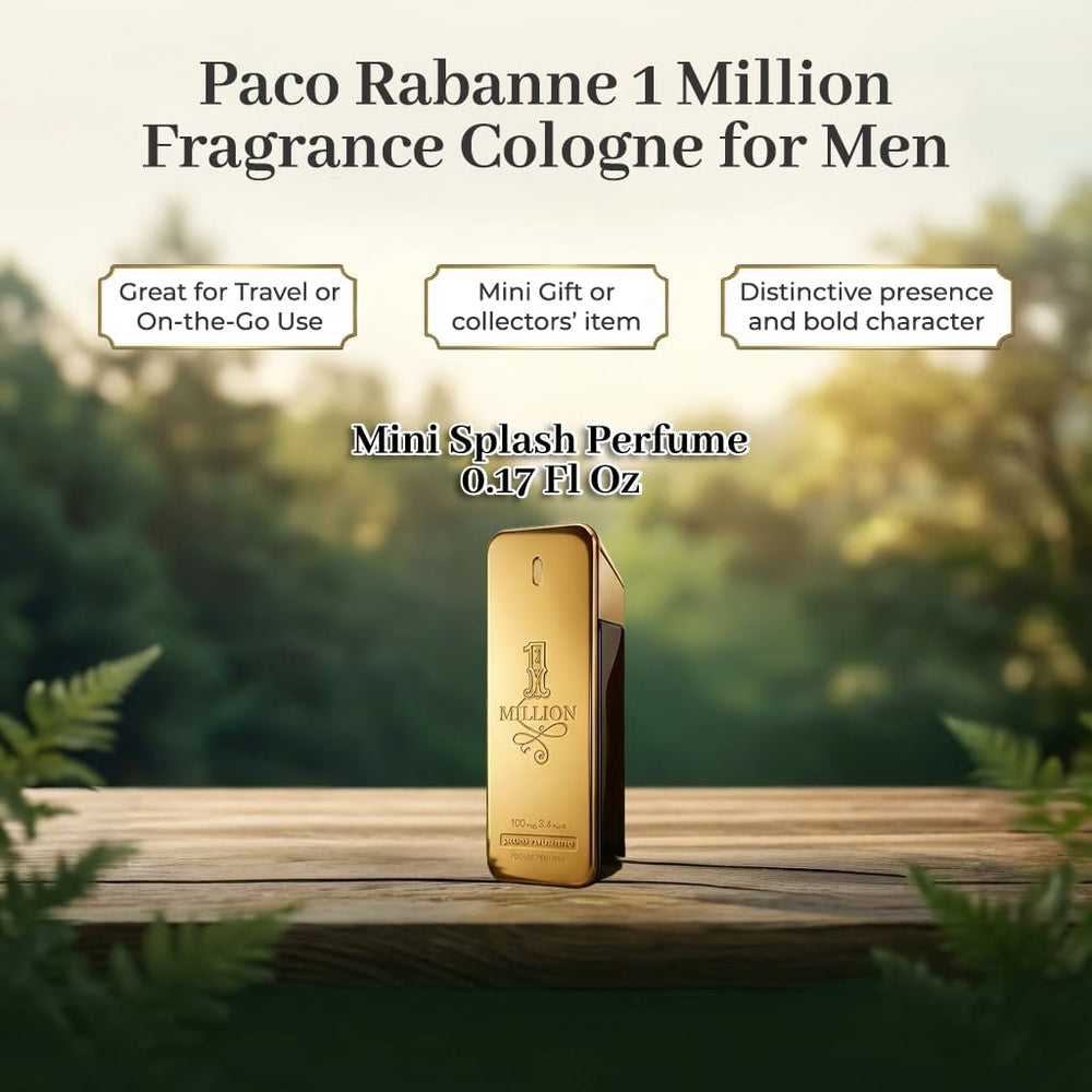 Atomizador de Paco Rabanne 1 Million Mini, perfecto para retoques rápidos en movimiento.