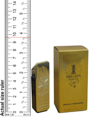 Paco Rabanne 1 Million mini splash bottle front, bold masculine fragrance on the go