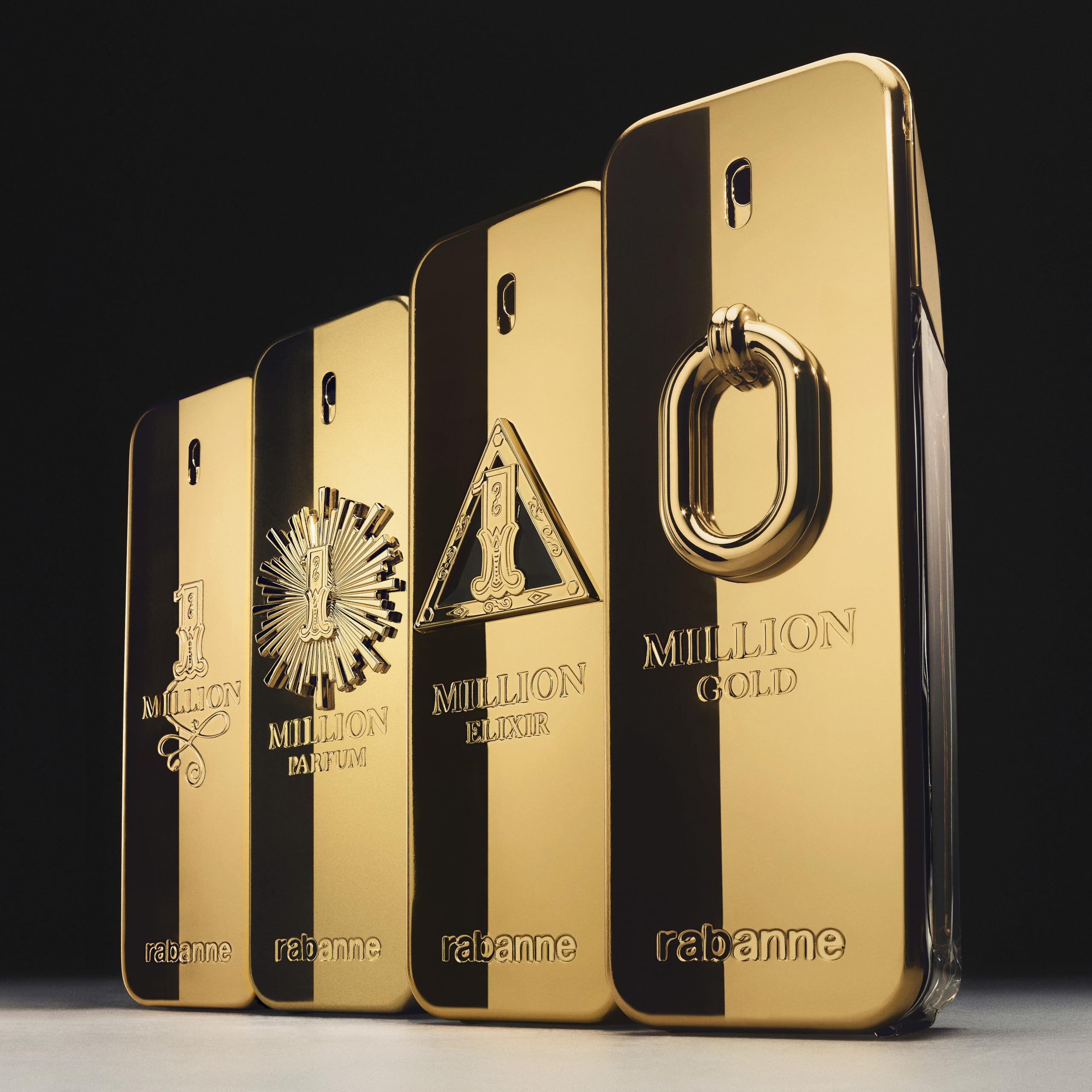 Paco Rabanne 1 Million Parfum, diseño diamante, transmite confianza y estilo.