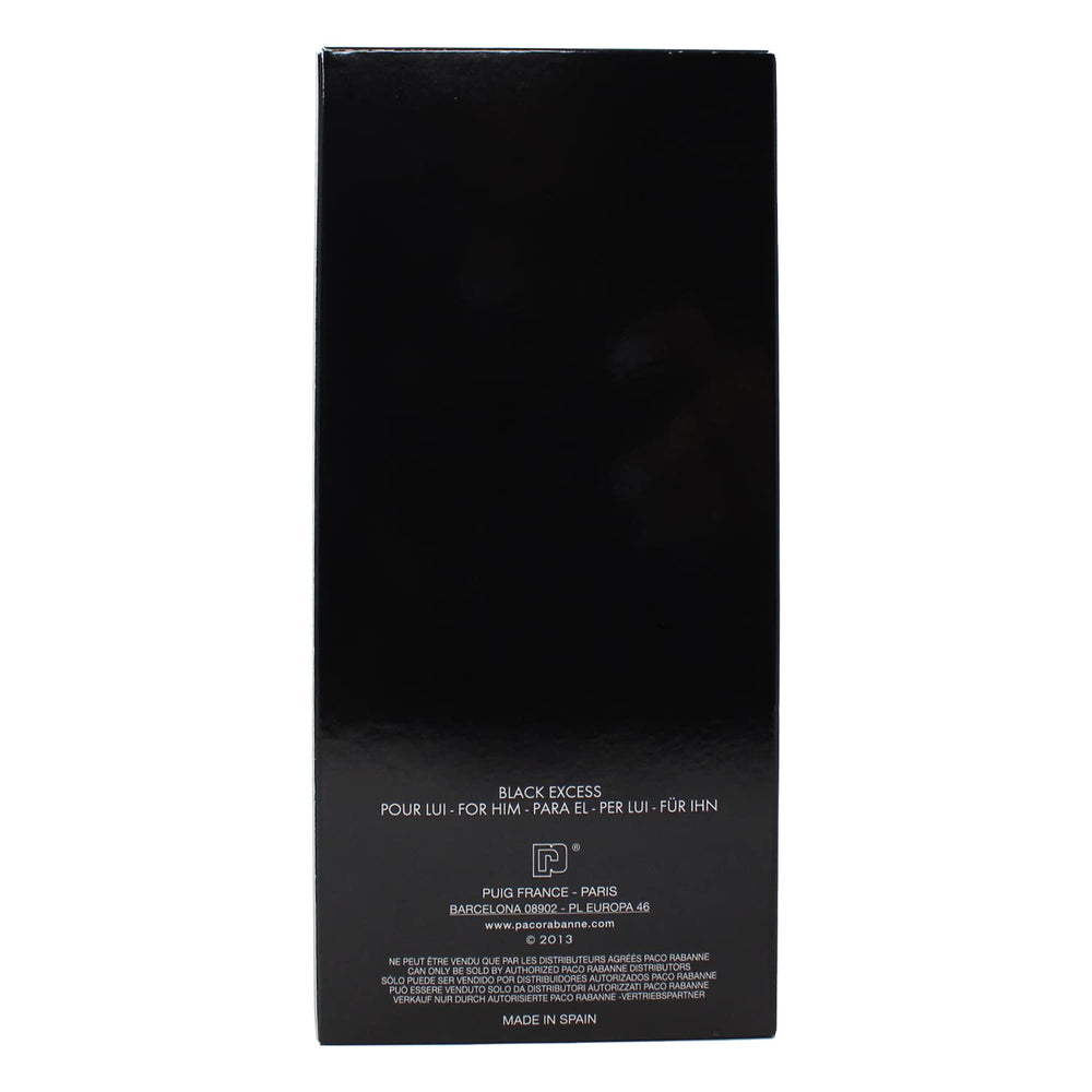 Paco Rabanne Black XS, caja de presentación, regalo elegante para amantes de fragancias audaces.
