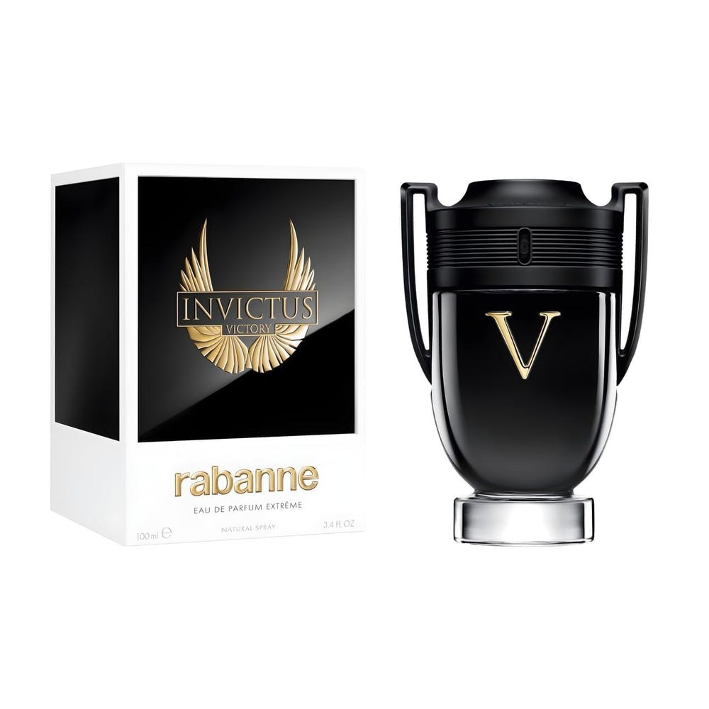 Invictus Victory de Paco Rabanne, botella frontal, aroma intenso para ocasiones especiales