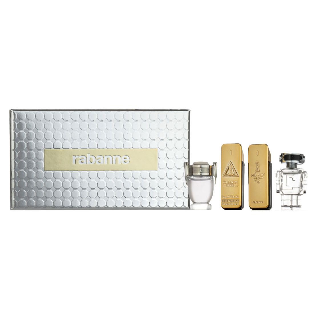 Paco Rabanne set regalo para hombre con cuatro frascos de 5 ml para viaje