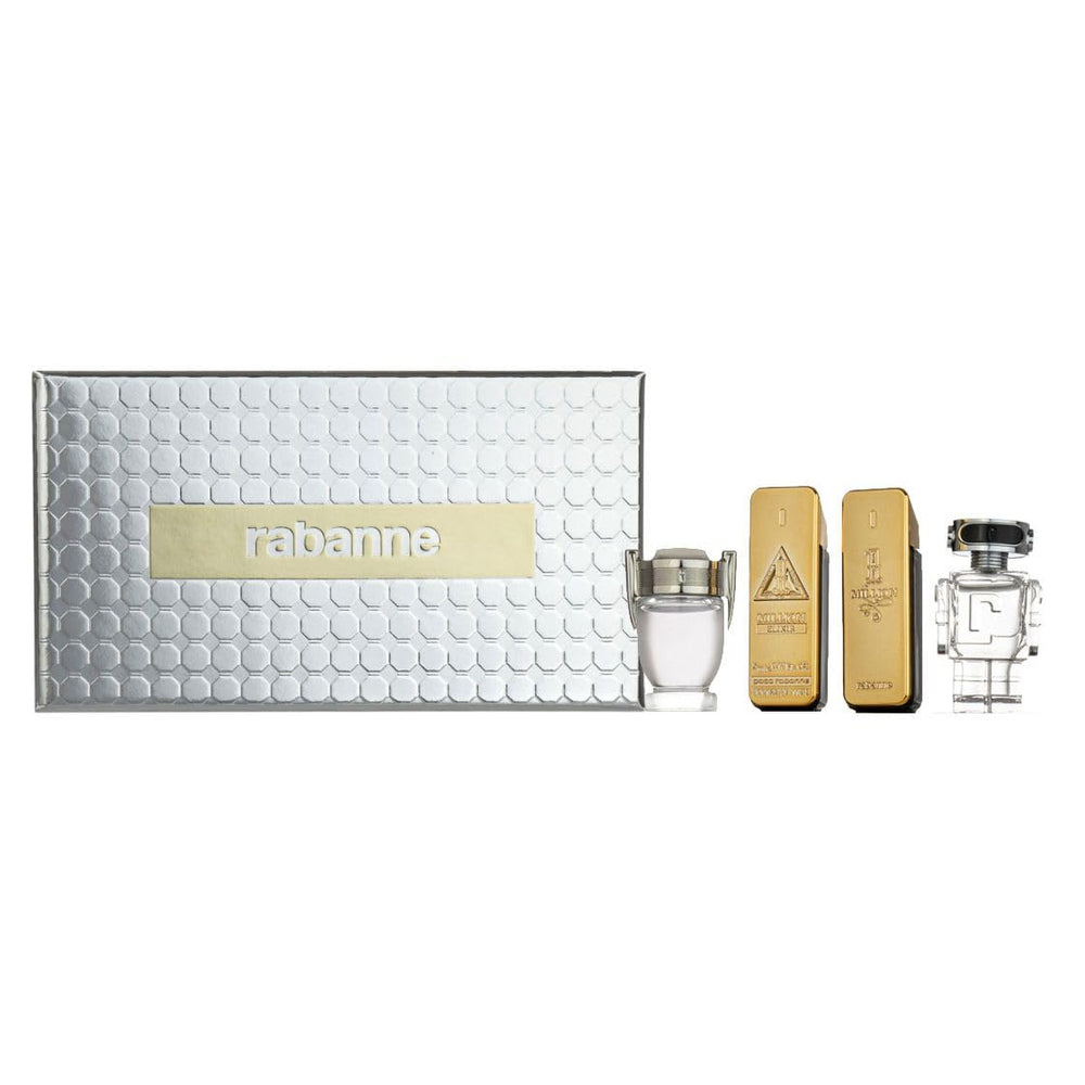 Paco Rabanne set regalo para hombre con cuatro frascos de 5 ml para viaje